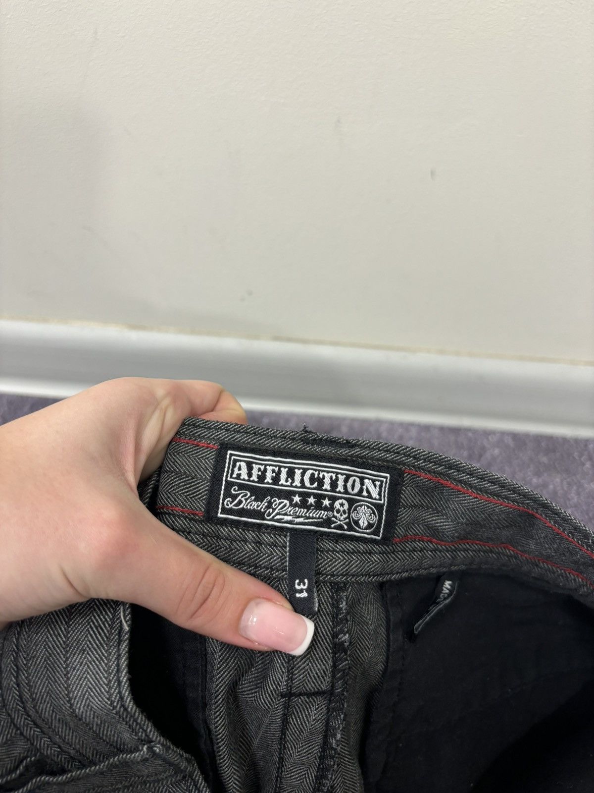 Affliction Vintage Affliction Y2K Grunge Crazy Cyber Rare Hype Shorts Size US 31 - 8 Thumbnail
