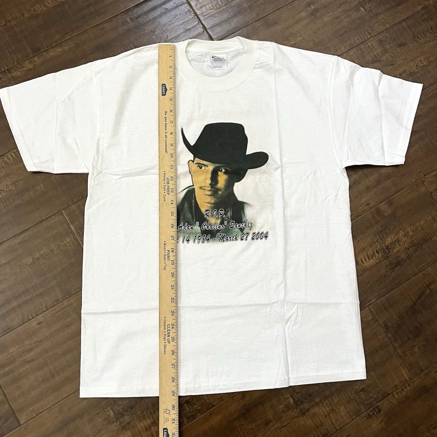 Hanes VINTAGE Adan Chalino Sanchez T Shirt Mens L White Narco 90s Band Mexico Mexican Chicano Corridos Banda Narco News Size US L / EU 52-54 / 3 - 5 Thumbnail