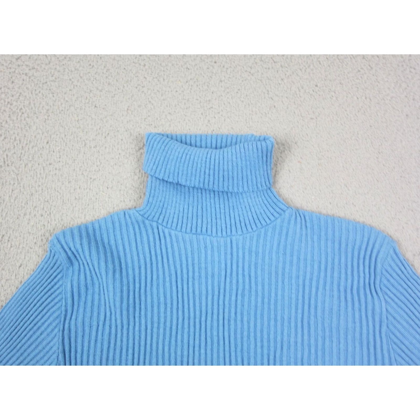 JCPenney VINTAGE JCPenney Sweater Womens M Blue Ribbed Turtleneck Knit 60s 70s Pullover Blue Ribbed Turtleneck Knit 60s 70s Womens M Blue JCPenney Sweater Size M / US 6-8 / IT 42-44 - 2 Thumbnail