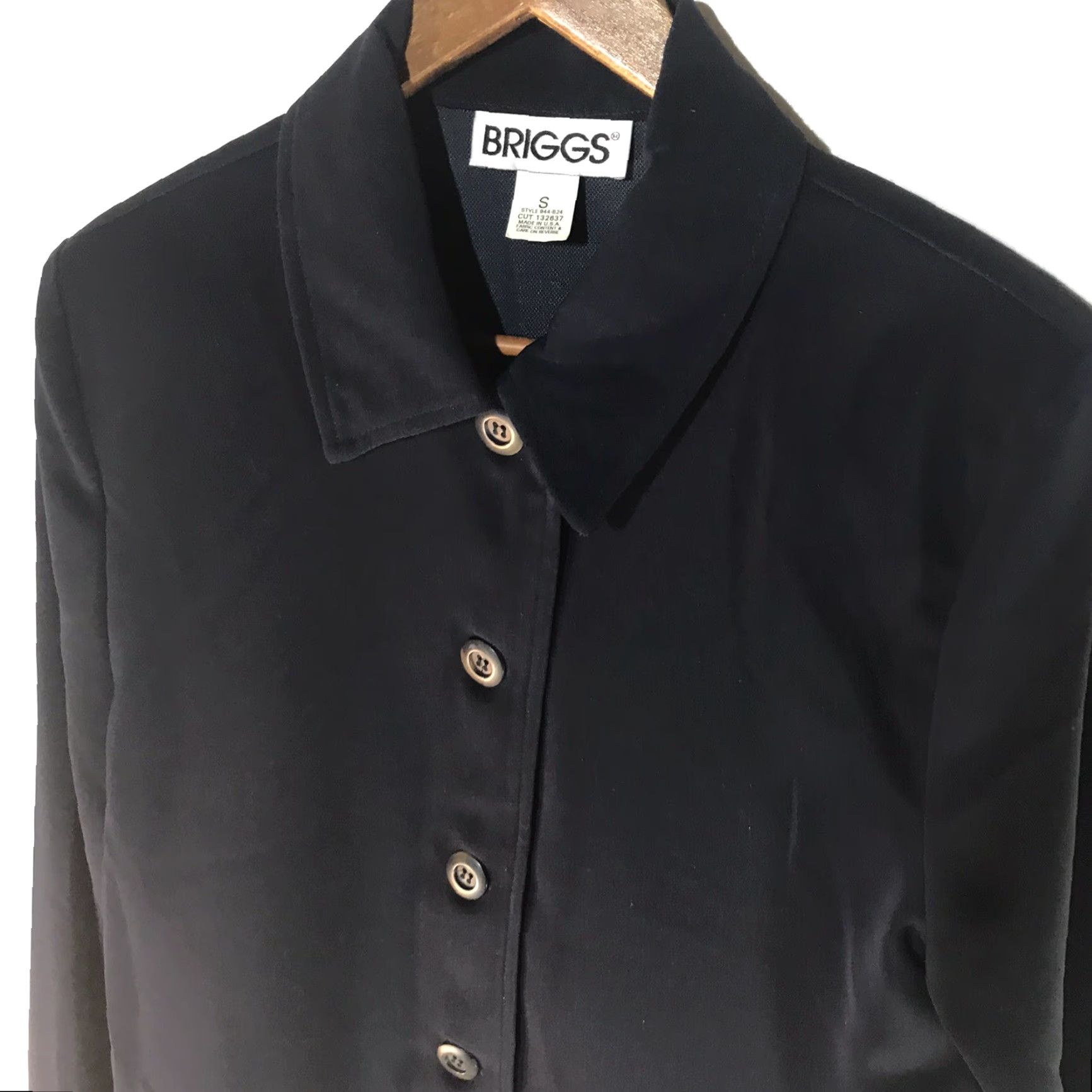 Vintage Vintage Briggs Navy Full Button Lightweight Dress Jacket Womens Size S USA Size S / US 4 / IT 40 - 2 Thumbnail