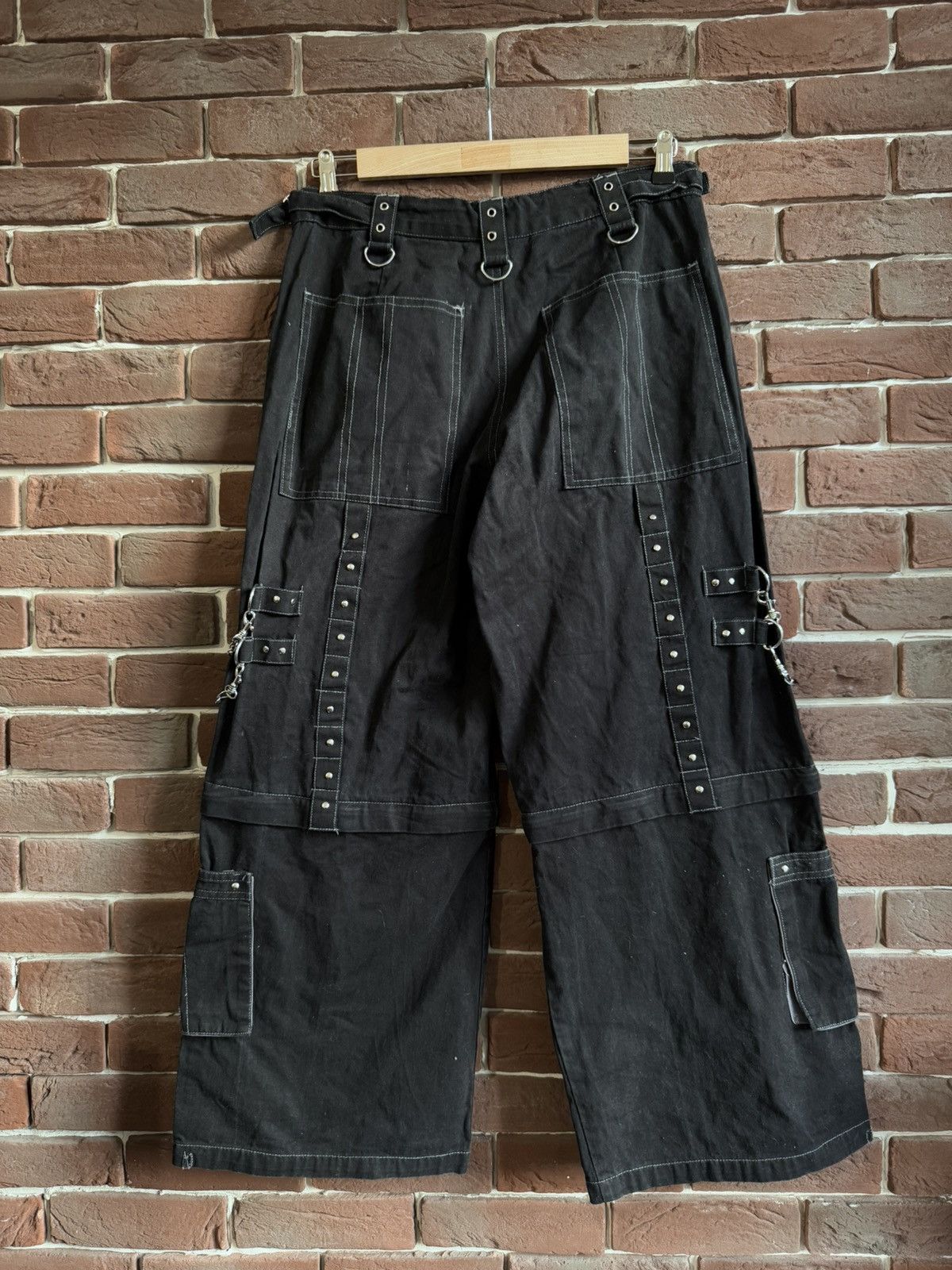 Japanese Brand Rare Dead Threads Bondage Zipper Cargo Pants Rave Techno L Size US 33 - 2 Thumbnail
