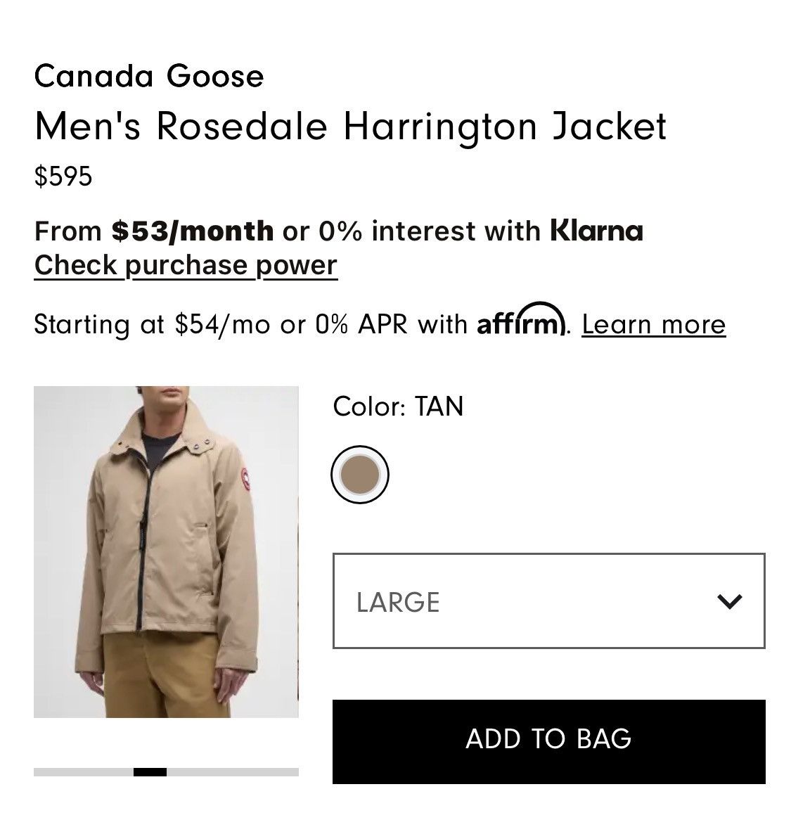 Canada Goose Mens Canada Goose Rosedale Jacket Size US S / EU 44-46 / 1 - 6 Thumbnail