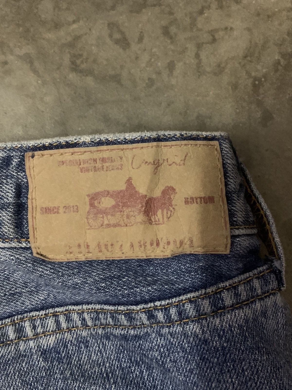 Japanese Brand Ungrid Distressed Denim Flare Denim Jeans Size US 28 / EU 44 - 14 Thumbnail