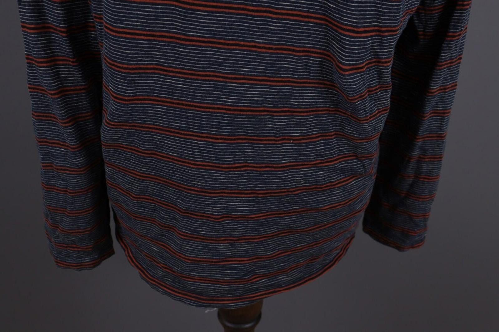 Nudie Jeans Nudie Jeans Co Gray Striped Knit Relaxed Sweater Size L Size US L / EU 52-54 / 3 - 12 Thumbnail