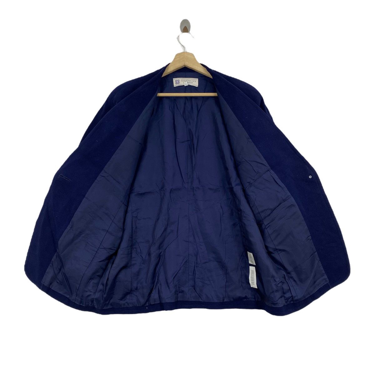 Givenchy Vintage 80s GIVENCHY GLAMOUR French Designer Blue Coat Size US M / EU 48-50 / 2 - 4 Thumbnail