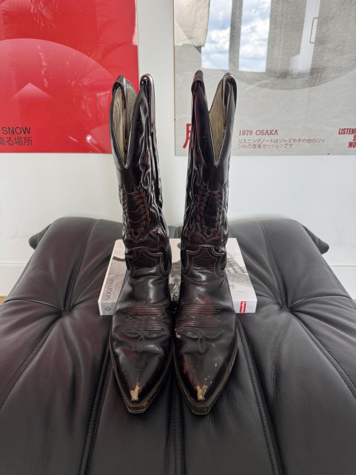 Leather Vintage Sendra Cowboy Leather Boots Washed High Faded Rare Size US 10.5 / EU 43-44 - 5 Thumbnail