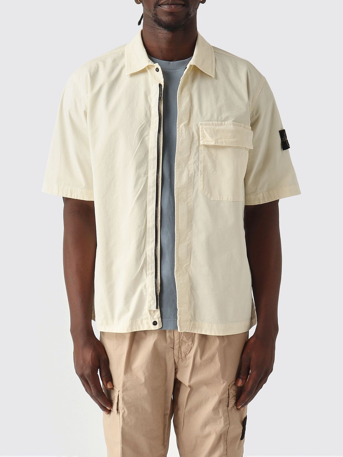 Stone Island Stone Island Shirt Men Ivory Size US L / EU 52-54 / 3 - 1 Thumbnail