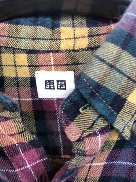 Japanese Brand Japanese Brand Uniqlo Plaid Tartan Flannel Shirt 👕 Size US XL / EU 56 / 4 - 3 Thumbnail
