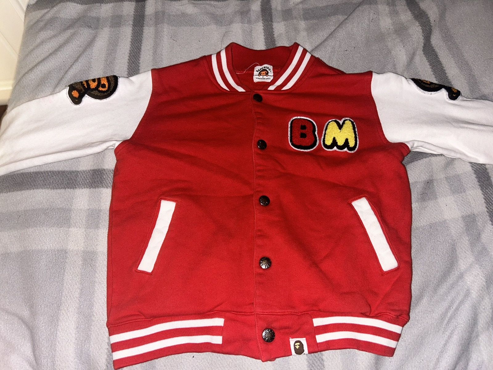 Bape Bape Kids Varsity Jacket Size US XXS / EU 40 - 1 Thumbnail