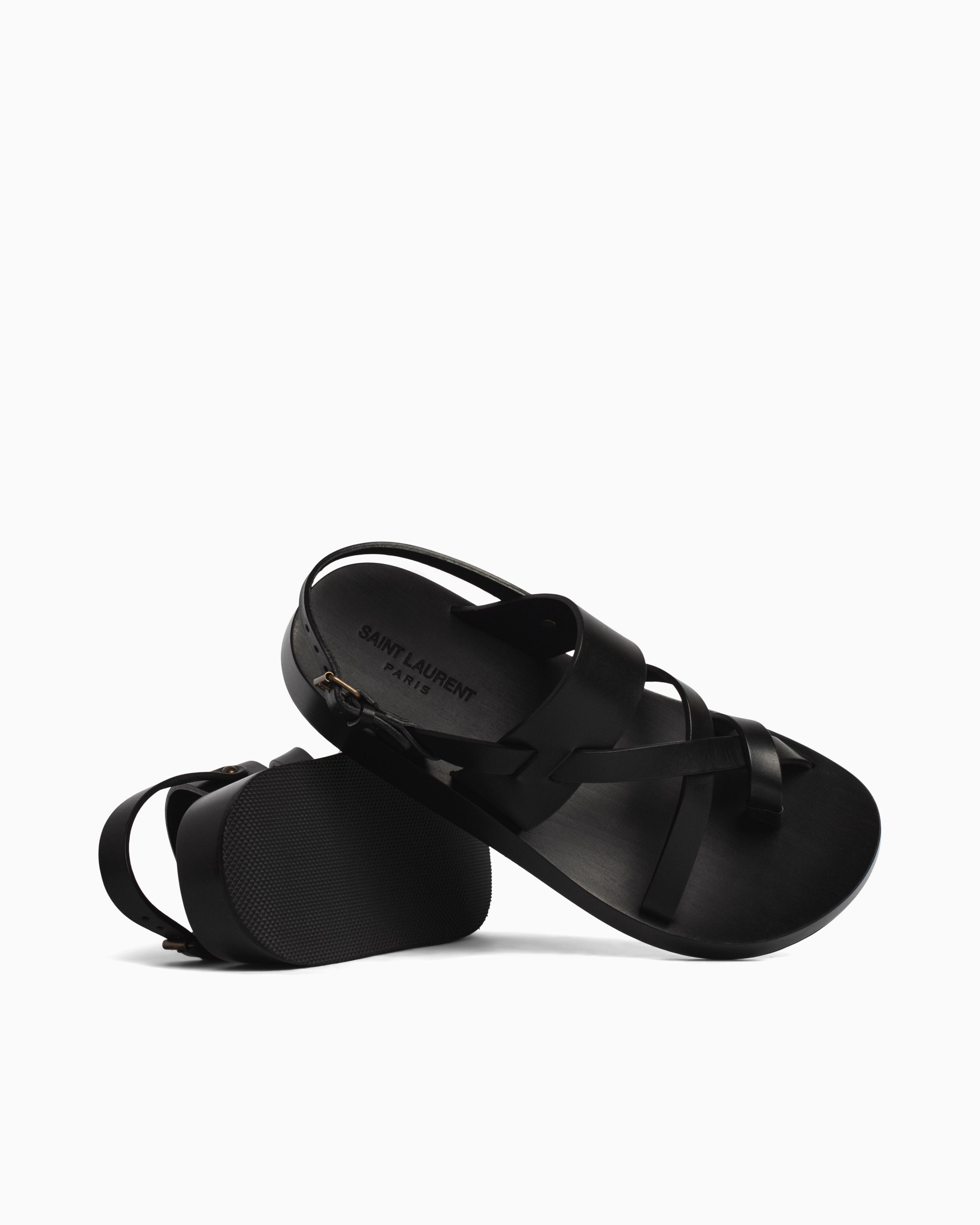 Saint Laurent Paris o1s1wg110824 Noah Sandals in Black Size US 7 / EU 40 - 8 Thumbnail