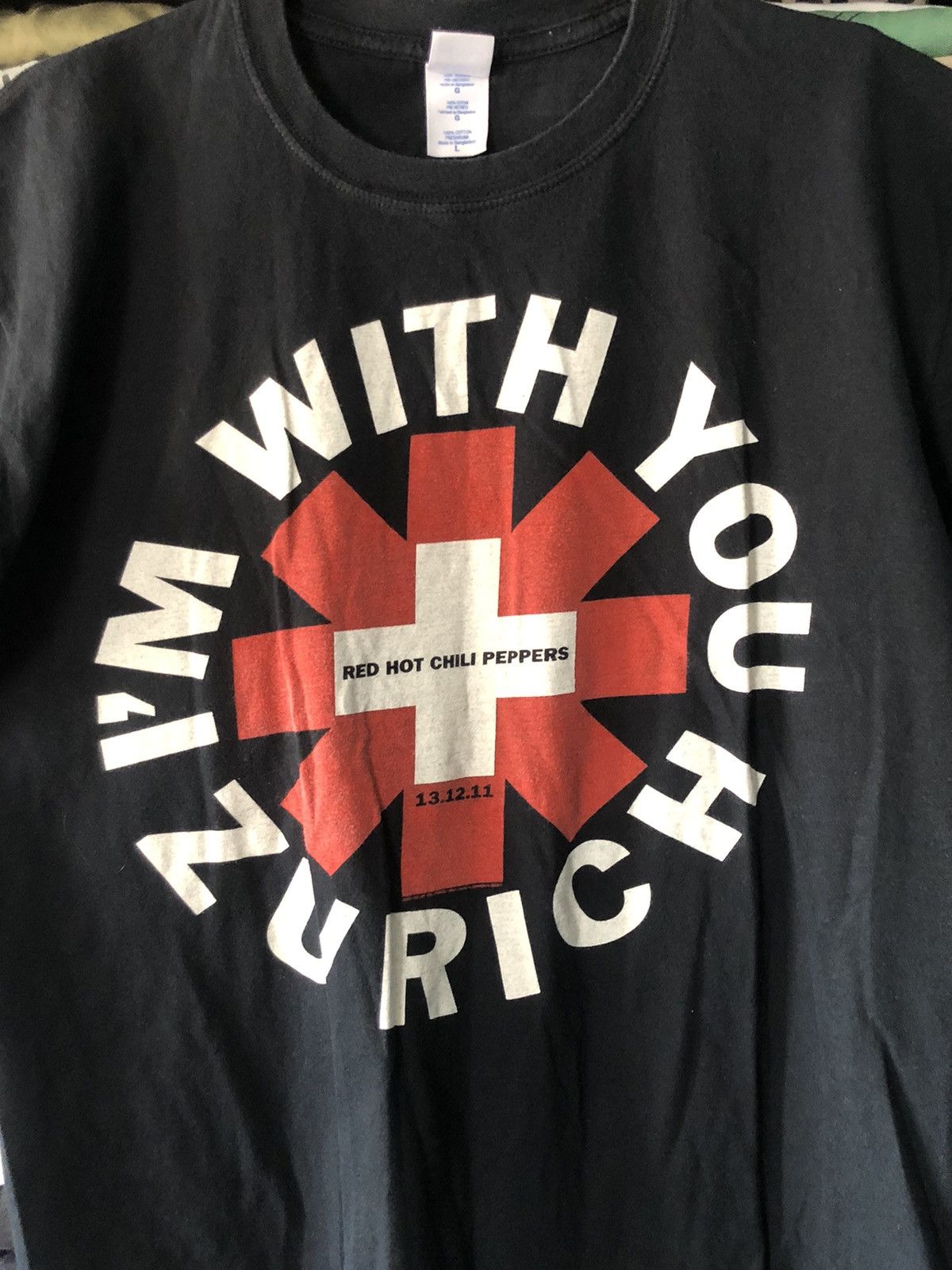 Band Tees Vntg Red Hot Chilli Peppers 2011 Big Logo Black Tee Size US L / EU 52-54 / 3 - 2 Thumbnail
