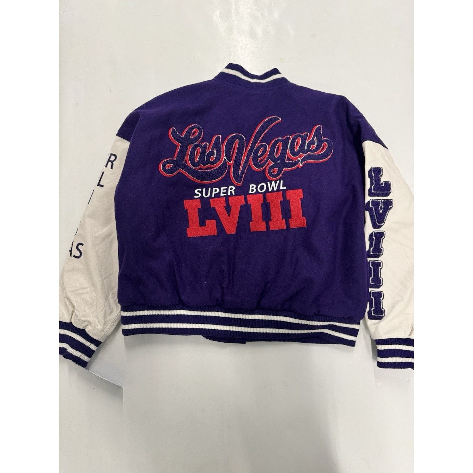Starter Super Bowl LVIII Las Vegas Leather Wool Jacket
