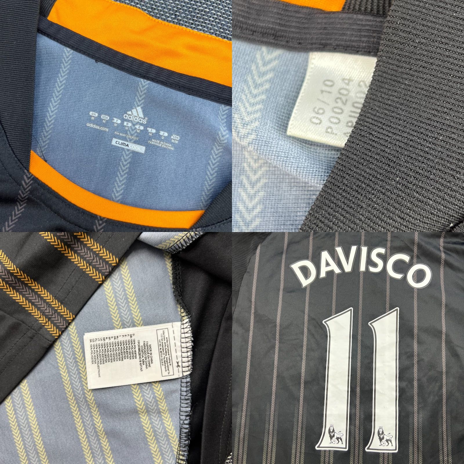 Adidas adidas Chelsea 2010 2011 Away Football Jersey Mens Medium Long Sleeve Adult Black T-Shirt Sports Football Moisture Wicking Quick Dry Men Size US M / EU 48-50 / 2 - 8 Thumbnail