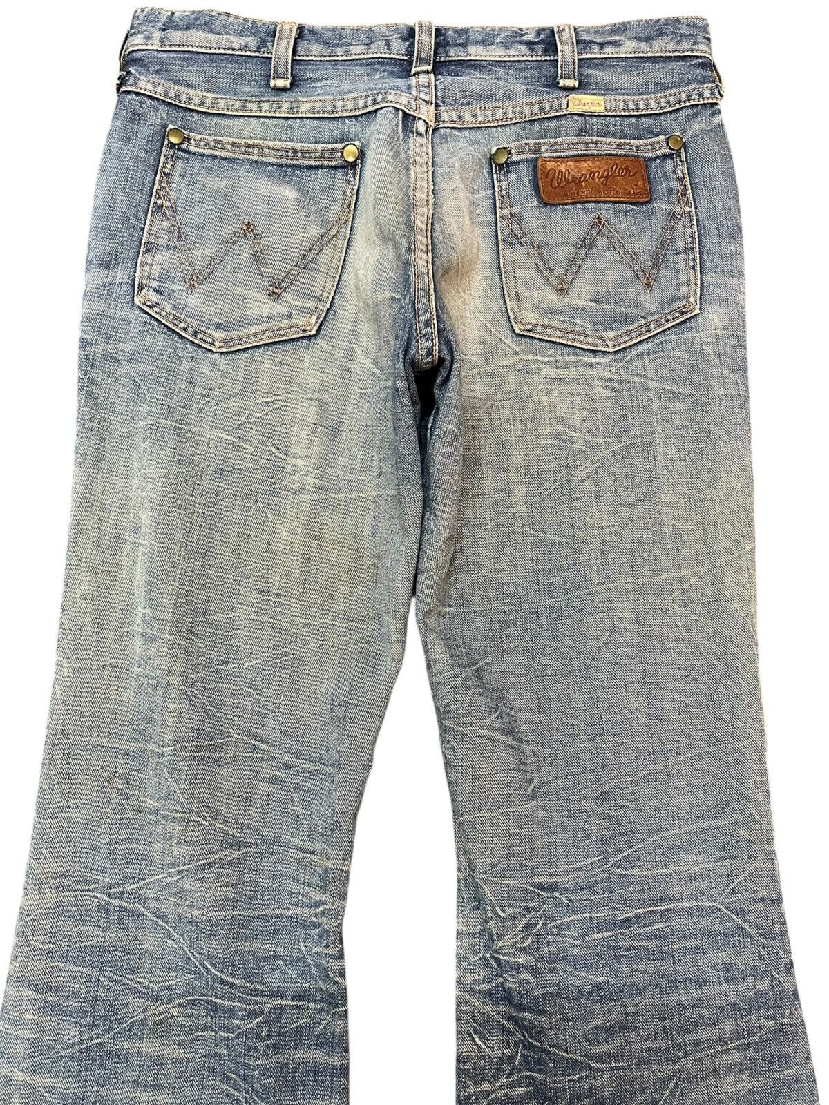 Wrangler Vintage Wrangler Flare Faded Distressed Denim Size US 30 / EU 46 - 6 Thumbnail
