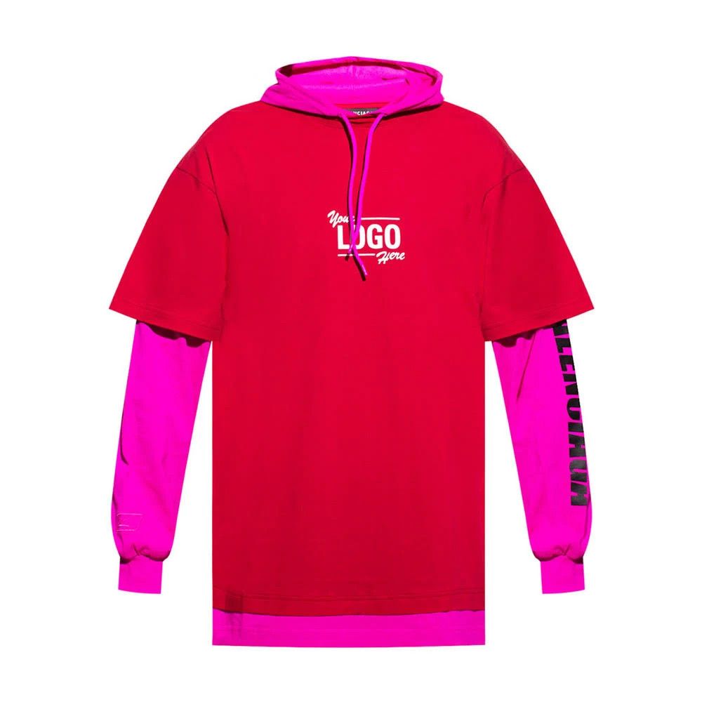 Balenciaga o1mle0424 Your Logo Here Hooded in Pink Size US XS / EU 42 / 0 - 1 Thumbnail