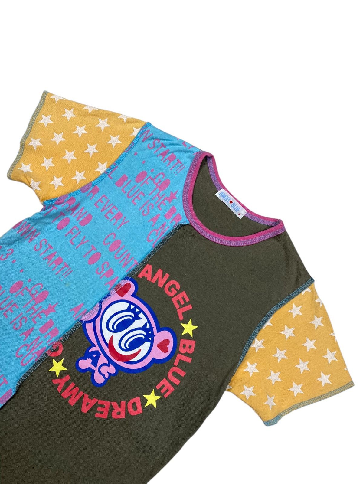 Angel Blue 2000s Angel Blue - Patchwork Baby Tee Size S / US 4 / IT 40 - 3 Thumbnail