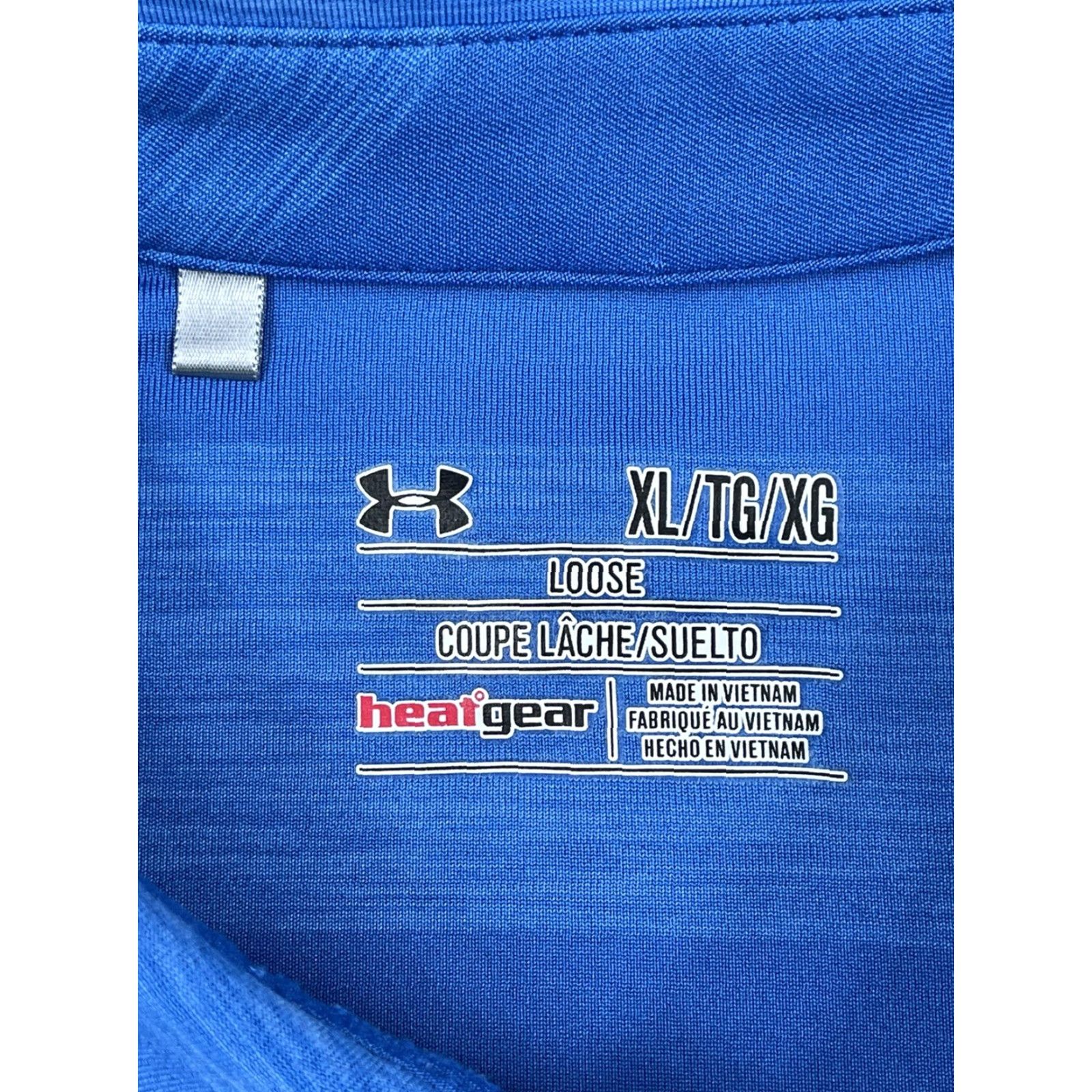 Under Armour Under Armour Golf Polo Mens XL Blue Striped Heat Gear Quick Dry UA Polo Shirt Size US XL / EU 56 / 4 - 3 Thumbnail
