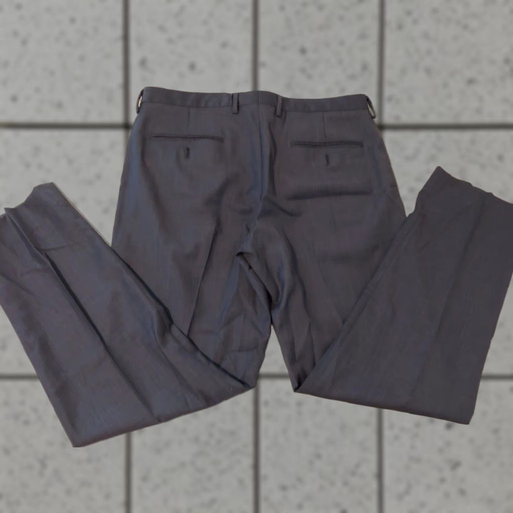 J.Crew Mens J. Crew Wool Dress Pants 34x32 Navy Blue Slacks Khaki Trousers Dress Pants Mens Blue 90s style Size US 34 / EU 50 - 1 Thumbnail