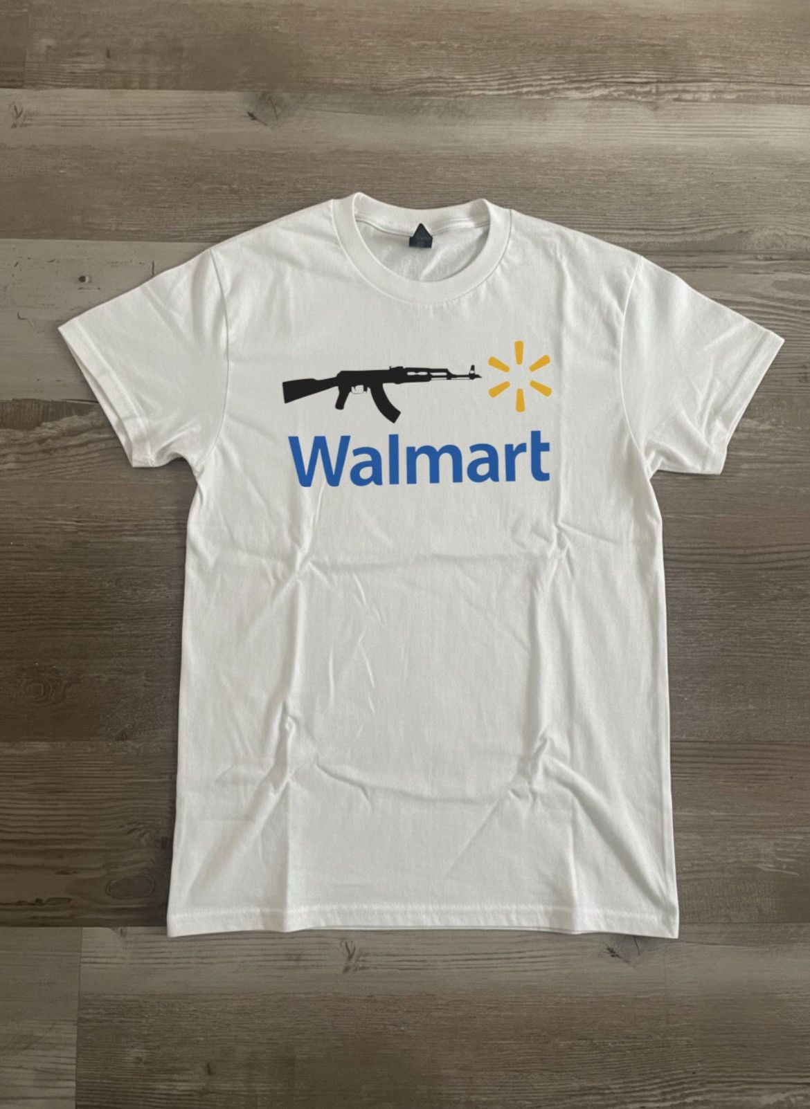 Homemade White Walmart tee with ak Size US S / EU 44-46 / 1 - 1 Thumbnail