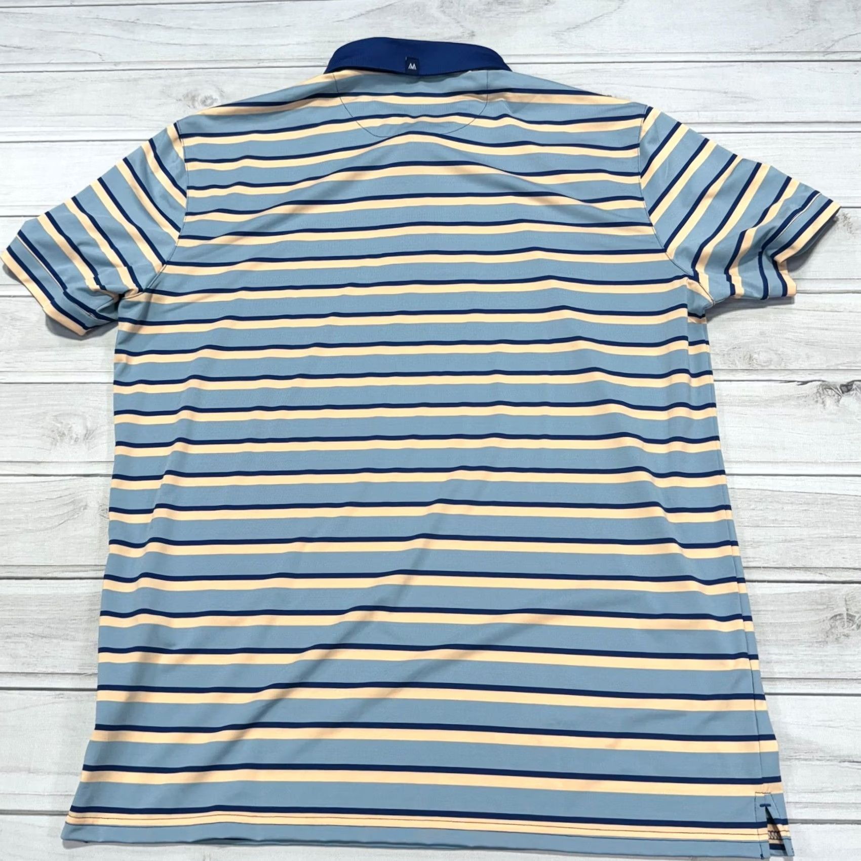 Mizzen+Main Mizzen+Main Polo Shirt Mens XL Blue Striped Versa Golf Performance NWT Size US XL / EU 56 / 4 - 3 Thumbnail