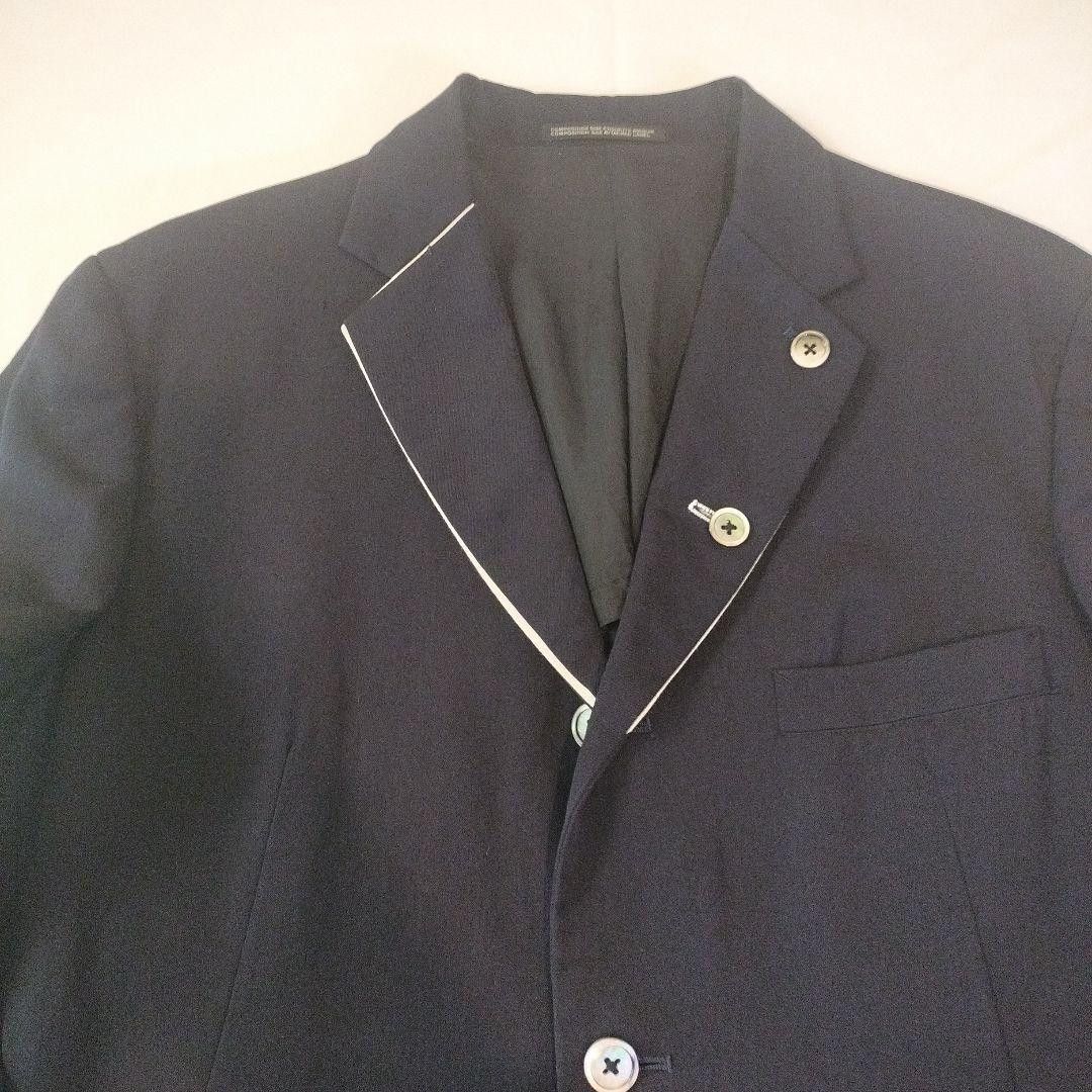 Yohji Yamamoto Yohji Yamamoto navy white piping jacket Size US M / EU 48-50 / 2 - 2 Thumbnail