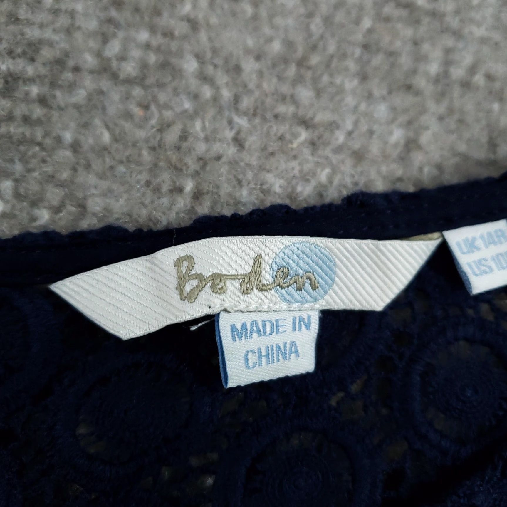 Boden VINTAGE Boden Dress Womens Size 10 Blue Floral Lace Shift Knee Length Lined Short Sleeve Size 32" / US 10 / IT 46 - 6 Thumbnail
