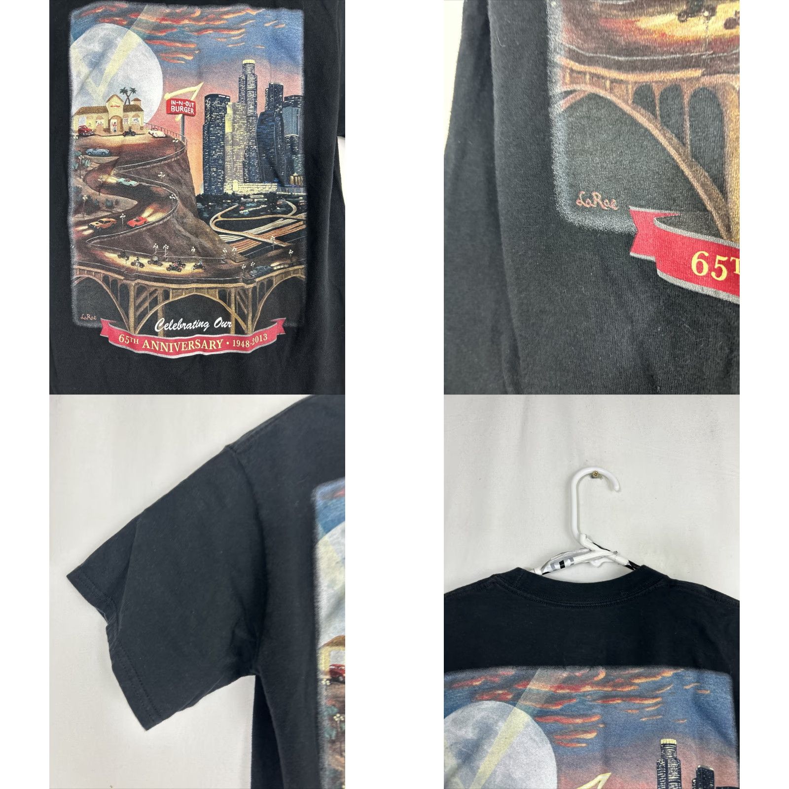 Vintage In N Out Shirt Short Sleeve T-Shirt 65th Anniversary LA Skyline 2013 Black S Mens Size US S / EU 44-46 / 1 - 8 Thumbnail