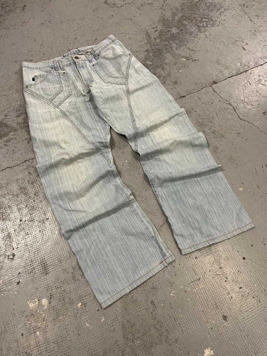 Roberto Cavalli 2000s Cavalli Light Blue Stiched Denim Jeans Size US 32 / EU 48 - 6 Thumbnail