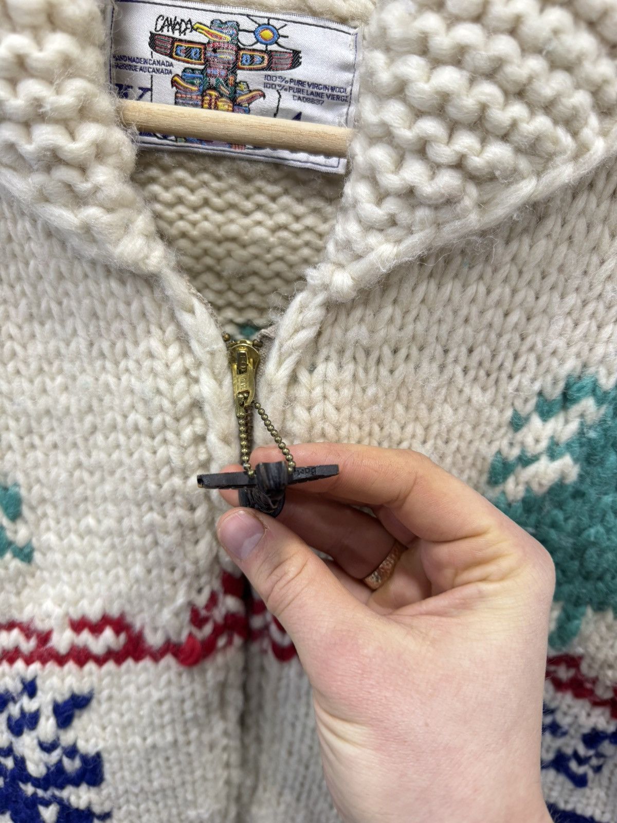 Kanata Hand Knits Kanata Vintage Wool Cowichan Knit sweater size L Size US L / EU 52-54 / 3 - 6 Thumbnail