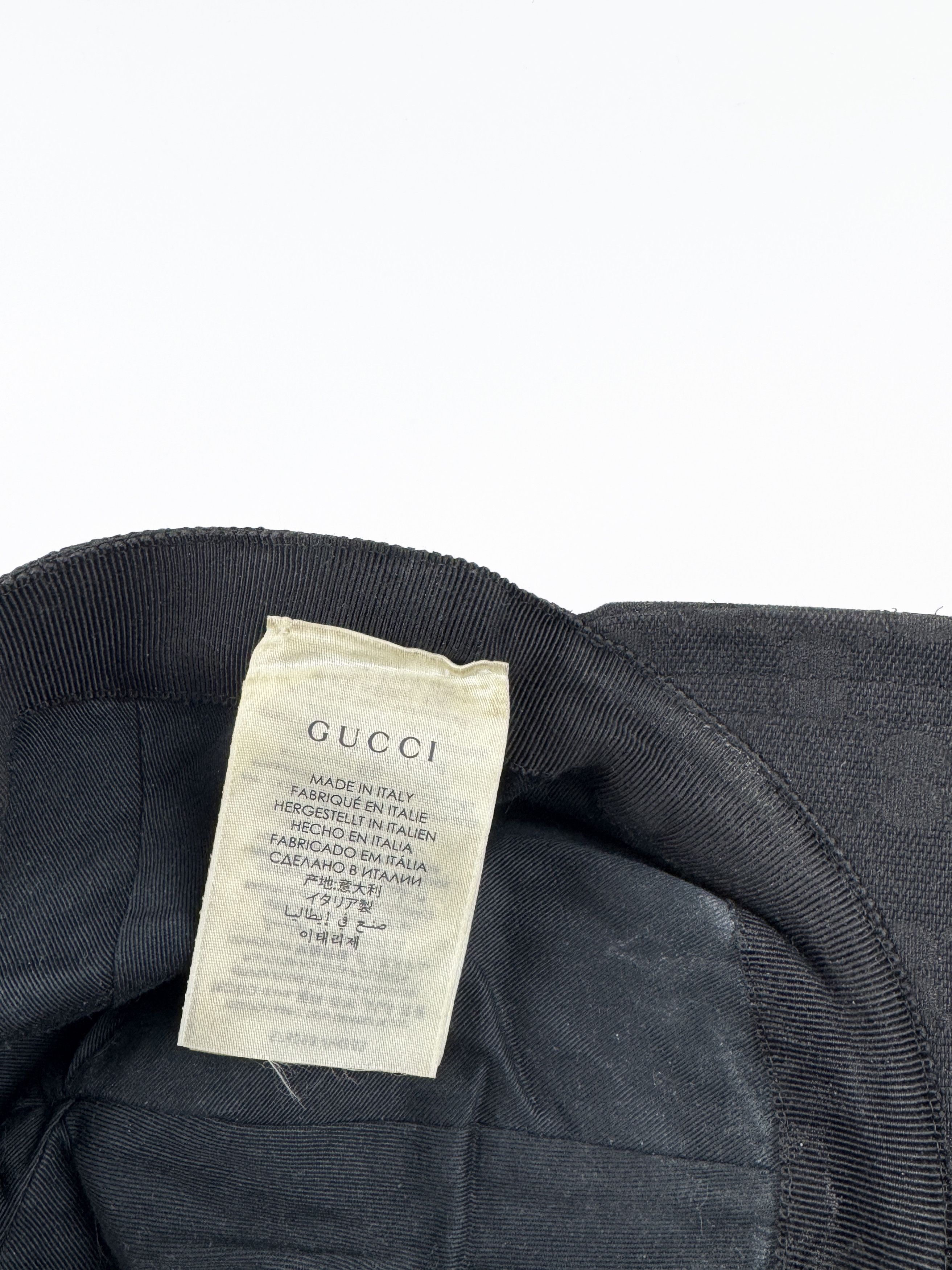 Gucci GUCCI Monogram Black Gold Big Logo Cap Size S 57cm Size ONE SIZE - 8 Thumbnail