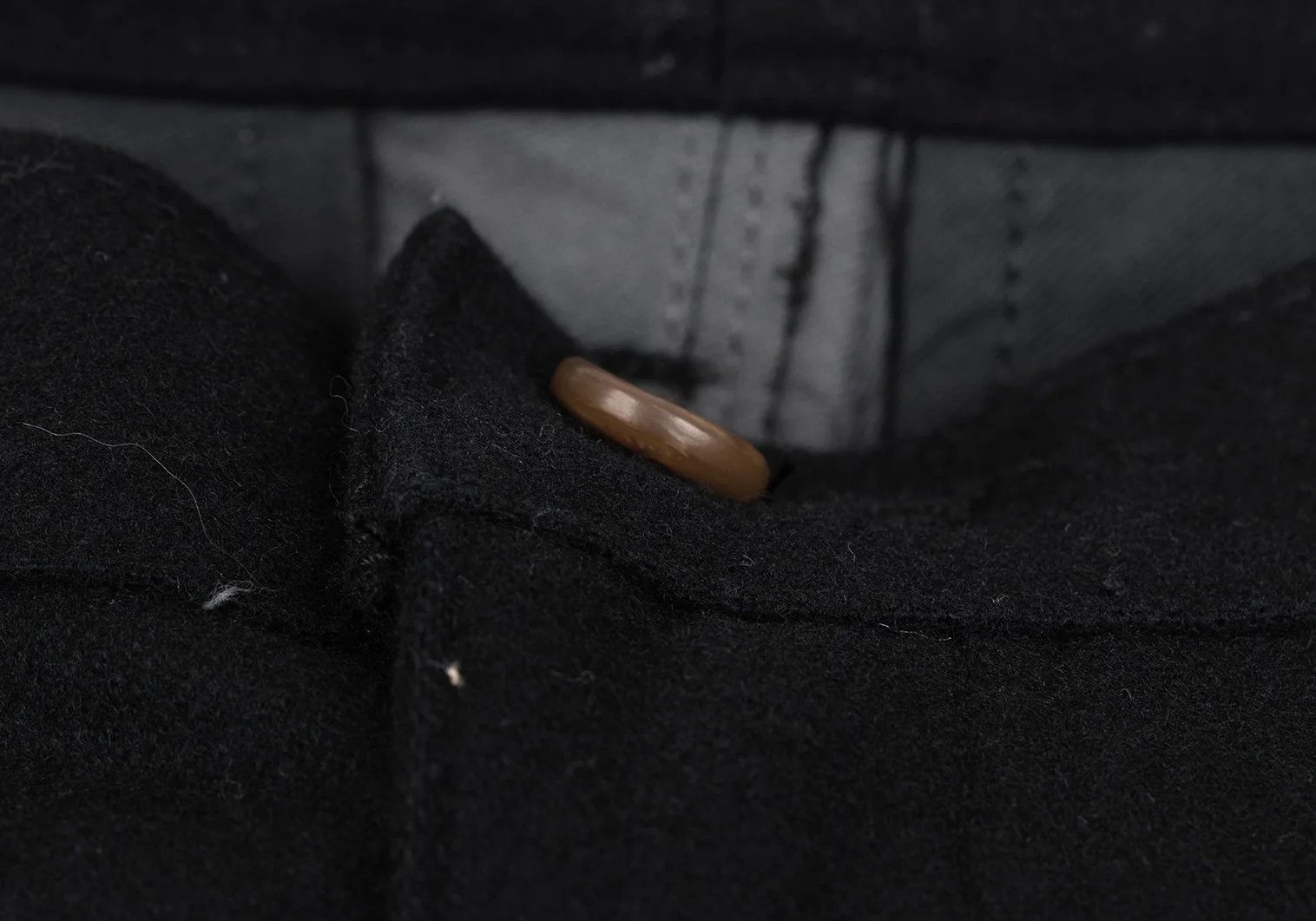Comme des Garcons Homme Plus Wool Straight Pants in Black - Size SS Size US 36 / EU 52 - 4 Thumbnail