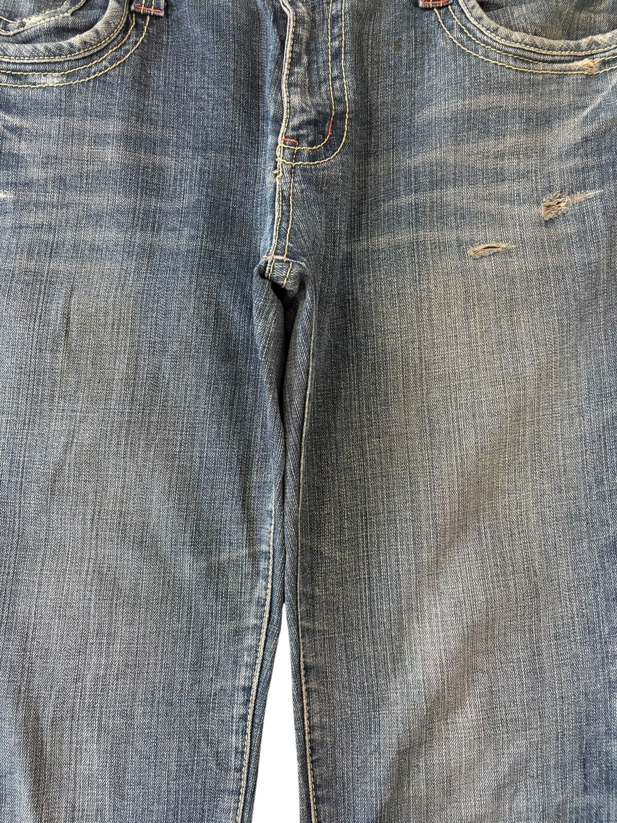 Japanese Brand Vintage Japanese Brand Mud Wash Distressed Tapered Jeans Size US 34 / EU 50 - 3 Thumbnail