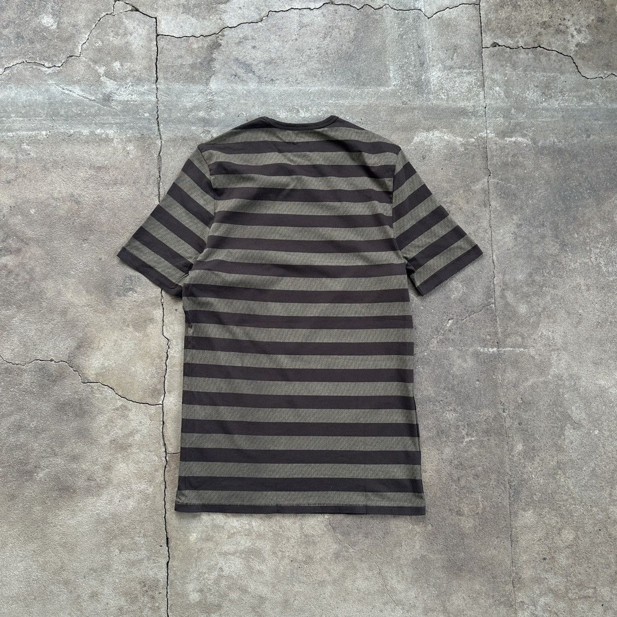 Japanese Brand QS Japanese Stripe Brown Printed Tee Size US M / EU 48-50 / 2 - 2 Thumbnail