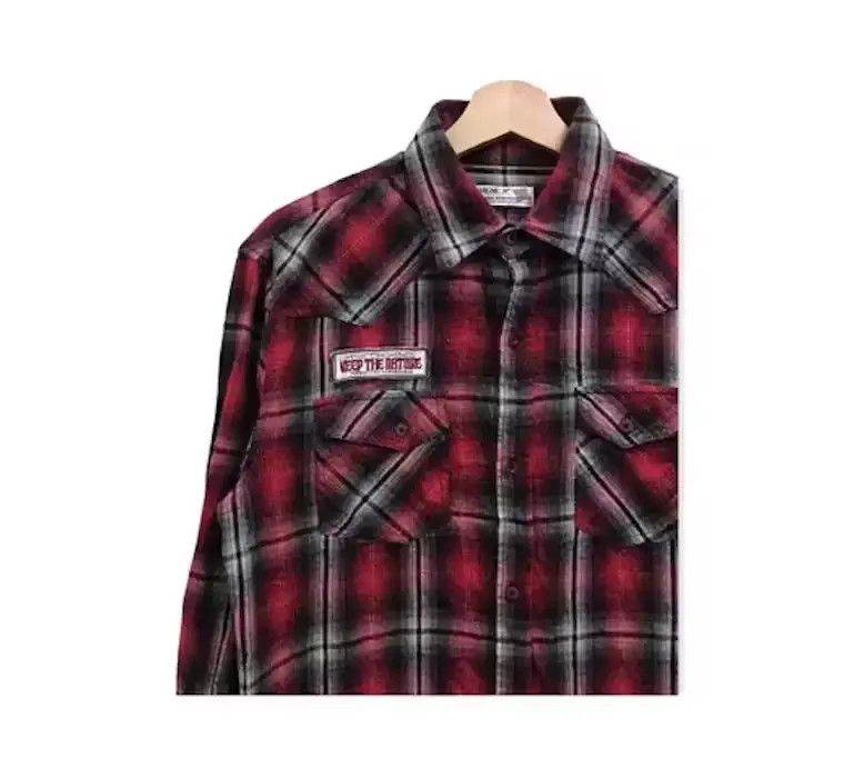 Flannel Japanese Brand Vache Plaid tartan Flannel Shirt 👕 Size US S / EU 44-46 / 1 - 3 Thumbnail