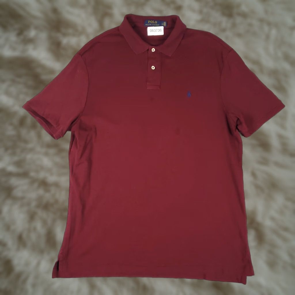 Ralph Lauren Ralph Lauren Polo Shirt Mens Large Red Pony Polo Shirt Casual Short Sleeve - Men - Large - Red - Classic Polo Size US L / EU 52-54 / 3 - 1 Thumbnail