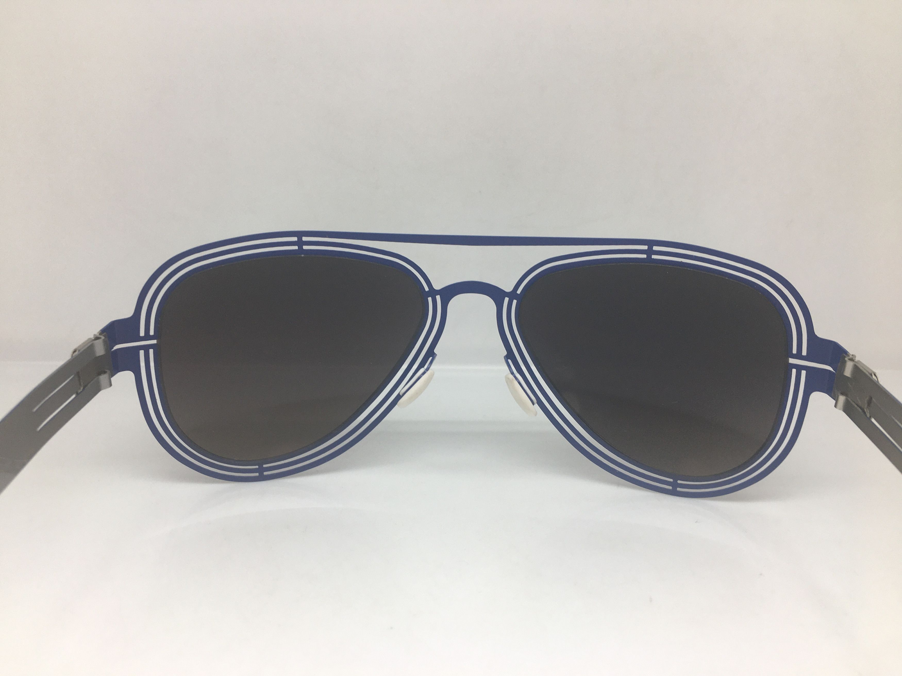 Other Silver Blue Alloy Aviator Sunglasses Frame Pilot Size ONE SIZE - 4 Thumbnail