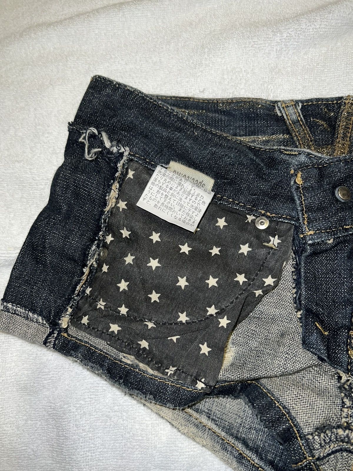 Japanese Brand D.i.a. Gyaru glitter denim shorts ☠️✨ Size 26" / US 2 / IT 38 - 18 Thumbnail