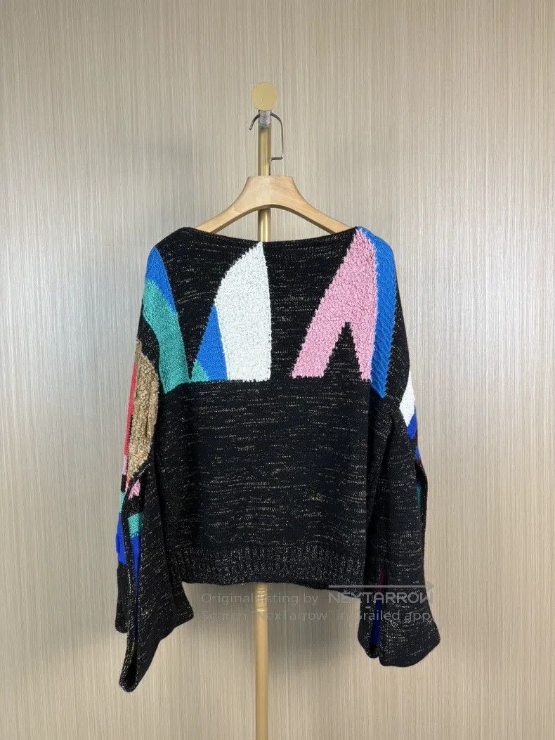 Chanel Chanel Egyptian black and gold geometric color block cashm Size S / US 4 / IT 40 - 2 Thumbnail
