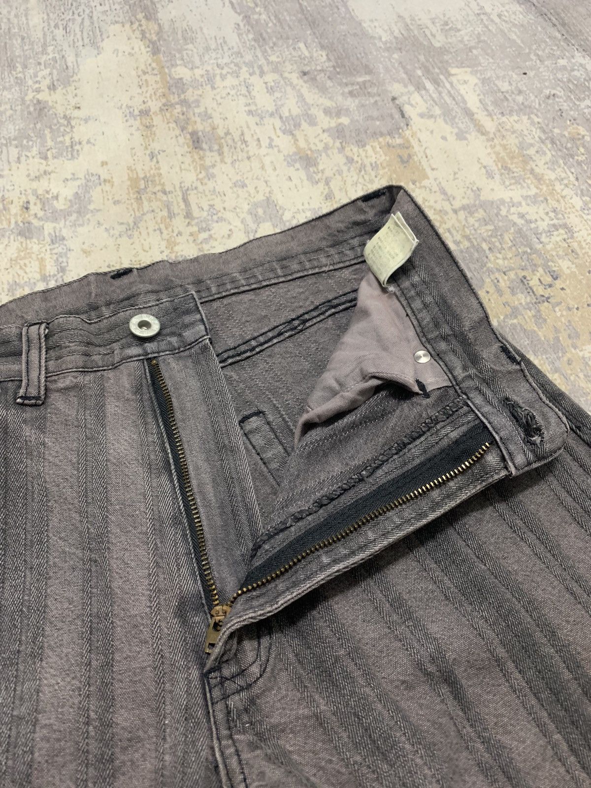 Japanese Brand Archive PPFM Striped Twill Cargo Zipper Pockets Pants Size US 29 - 5 Thumbnail
