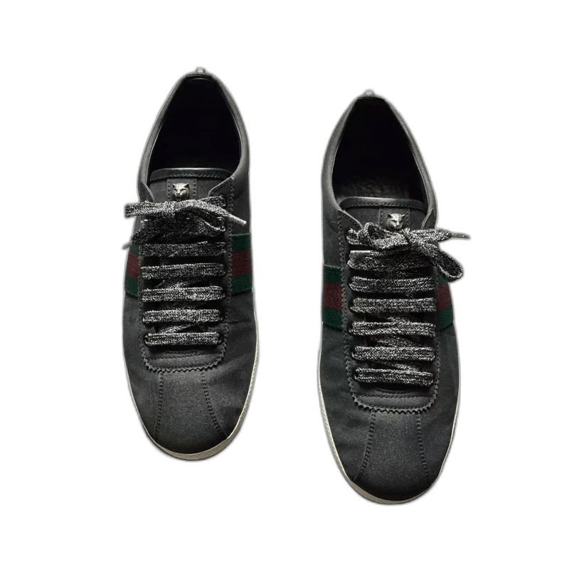 Gucci GUCCI Black Gray Glitter Studded Shoes Size 8 Size US 8 / EU 41 - 1 Thumbnail