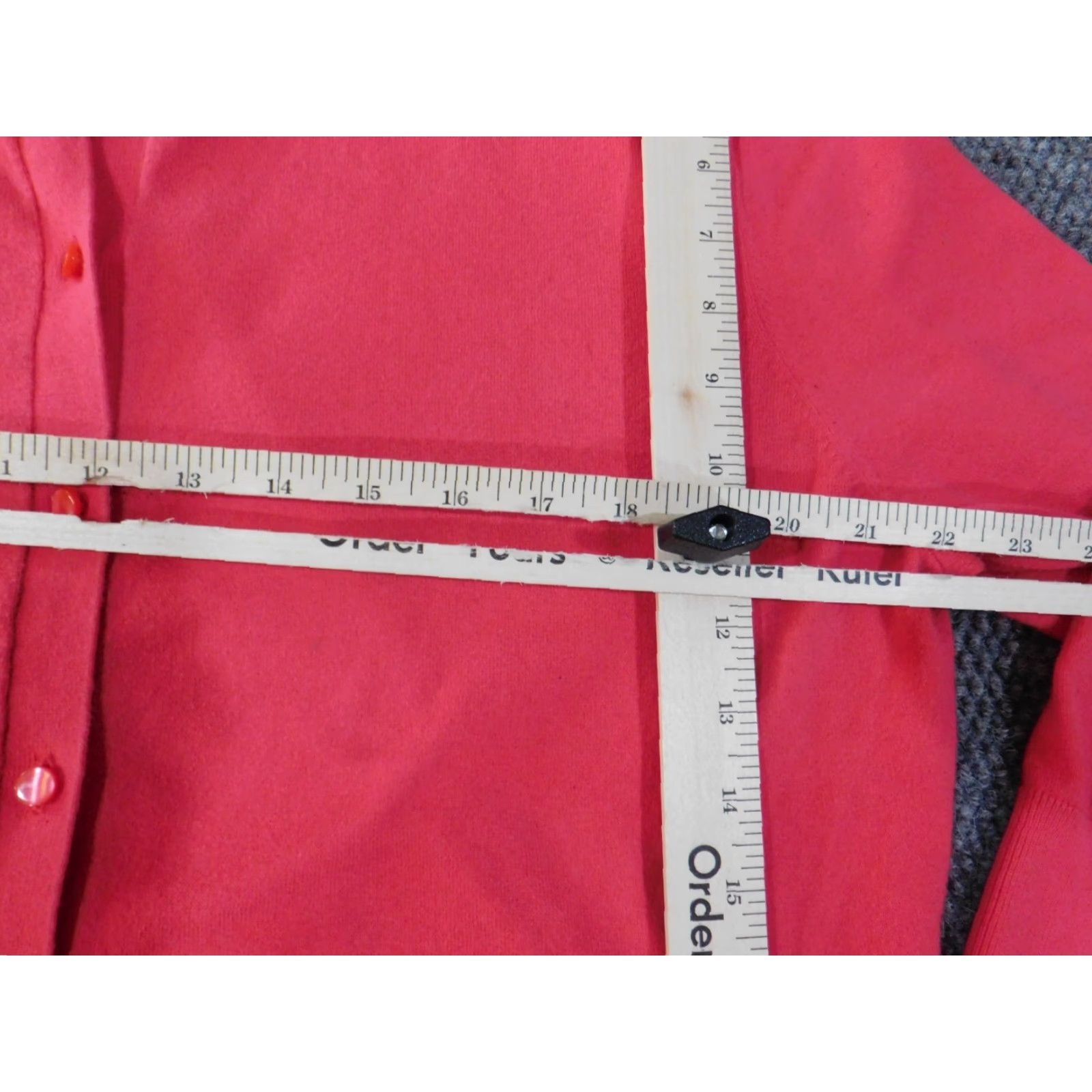 Vintage Crown & Ivy Sweater Cardigan Womens 2X Pink Cable-Knit Stretch Cotton Nylon Button Up Raglan Long Sleeve Plus Size Regular 2X Women Size XXL / US 16-18 / IT 52-54 - 7 Thumbnail