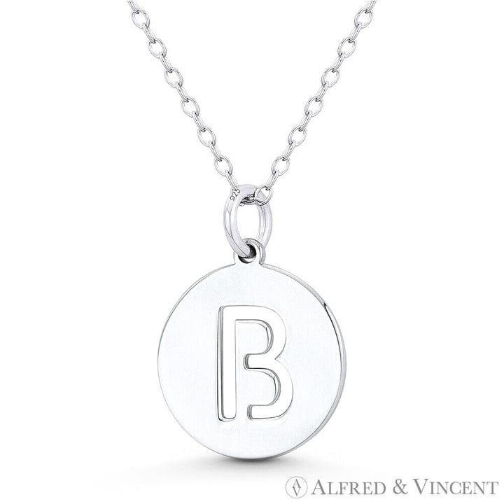 Other Initial Letter "B" Cutout 20x15mm Round Disc Pendant Size ONE SIZE - 1 Preview