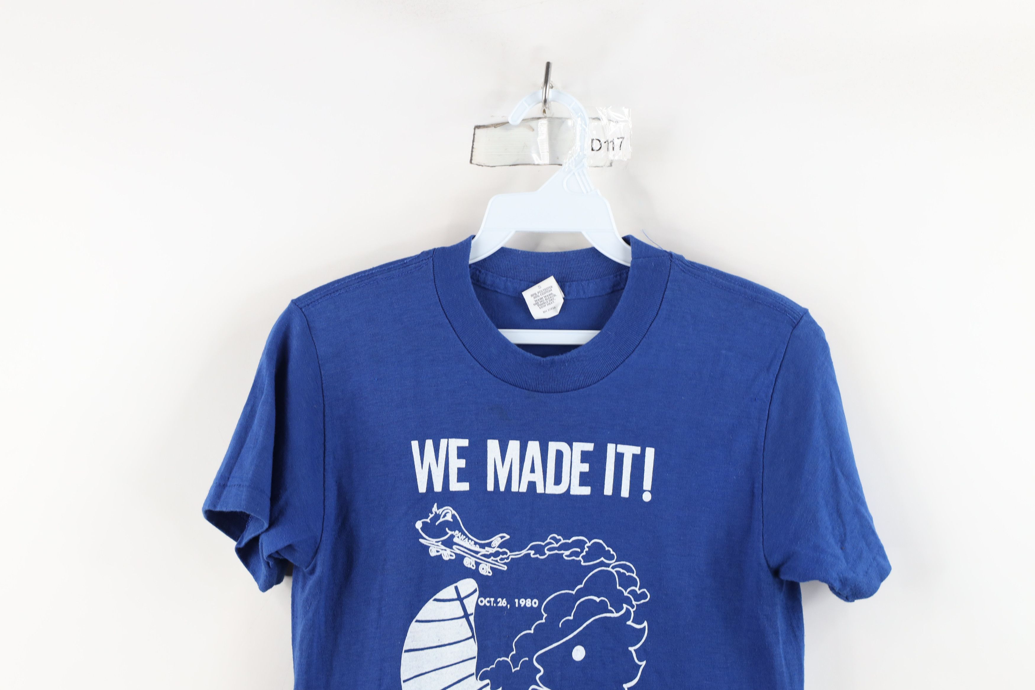 Vintage Vintage 80s Pan Am Airlines Data Systems T-Shirt Blue USA Size S / US 4 / IT 40 - 2 Thumbnail