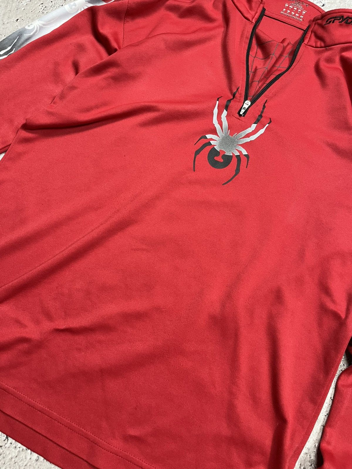 Spyder Spyder Red Quarter Zip Pullover Spider Graphic Long Sleeve S Size US S / EU 44-46 / 1 - 6 Thumbnail