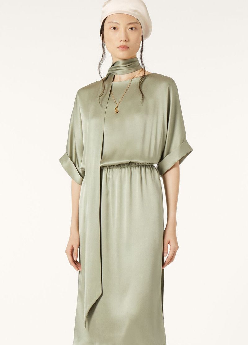 Loro Piana o1srvl11e0526 FAP0332 Caren Midi Dress in Light Green Size L / US 10 / IT 46 - 4 Thumbnail