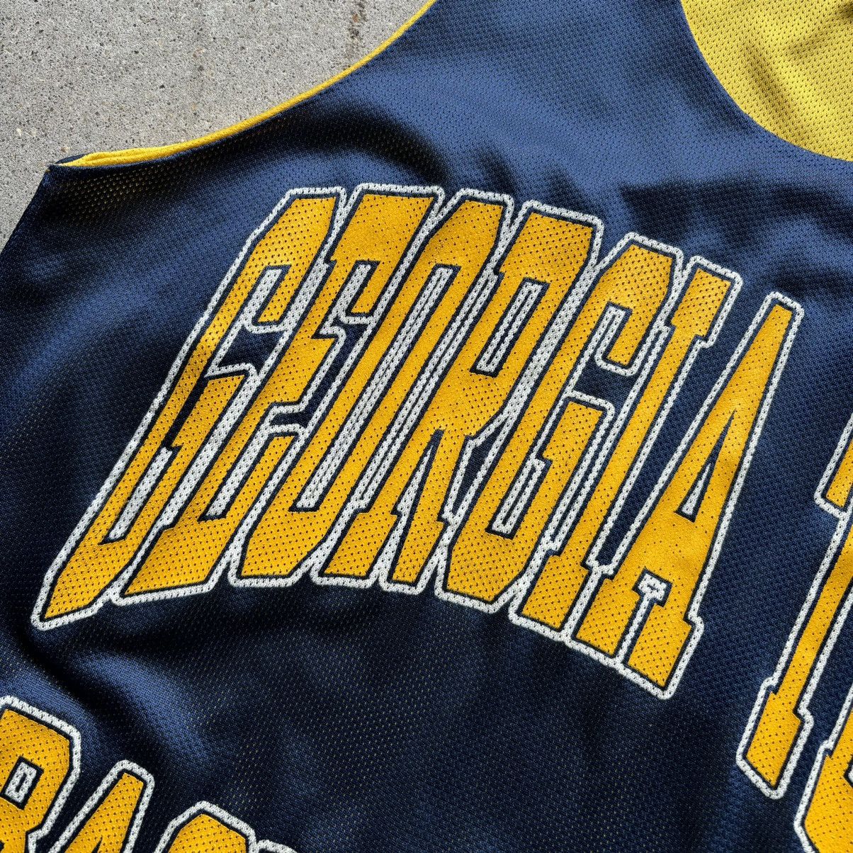 Vintage vintage 90s GEORGIA TECH College Basketball spellout jersey Size US L / EU 52-54 / 3 - 8 Thumbnail