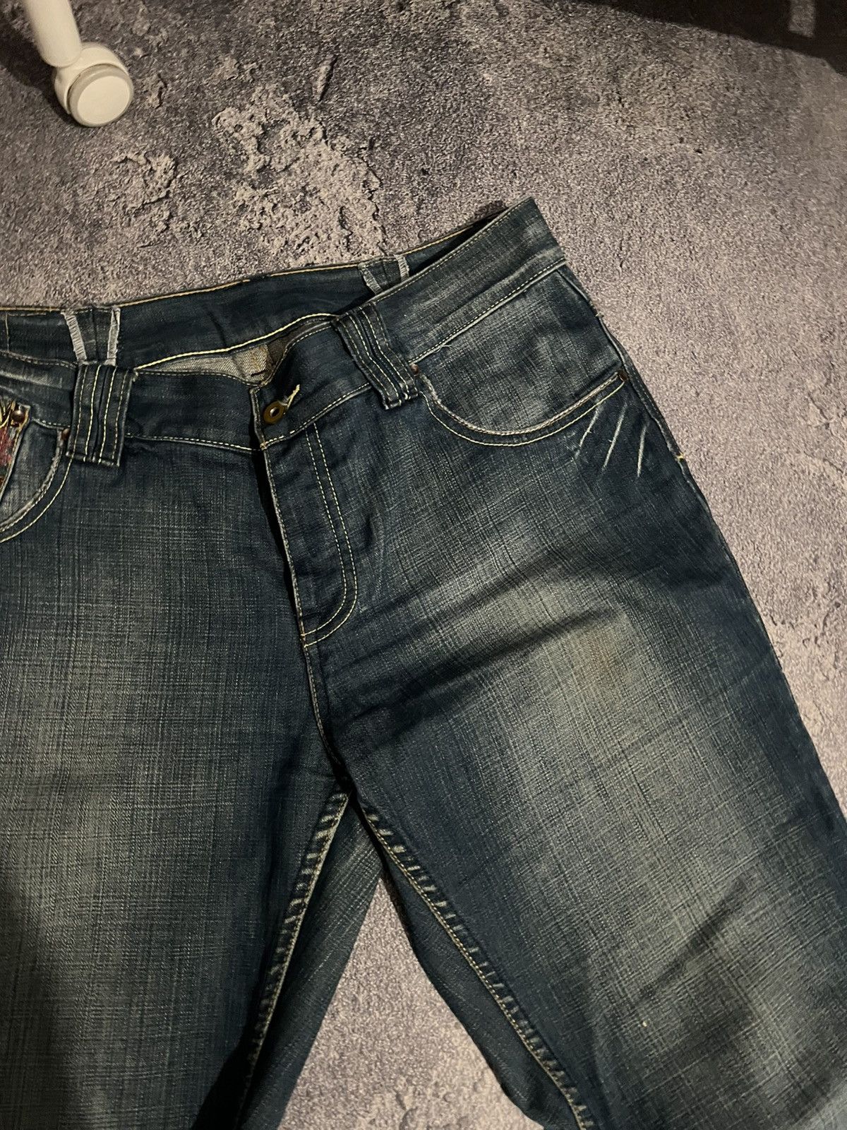 Vintage Vintage Embroidered Jeans Faded / Underground Slim Fit Swag Size US 35 - 7 Thumbnail