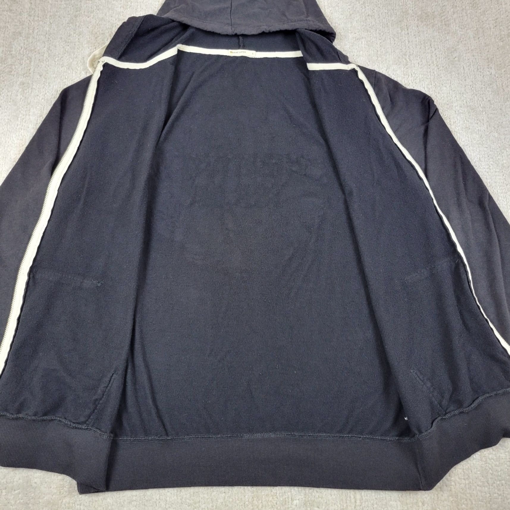 Marine Layer Marine Layer Hoodie Sweatshirt Mens L Black Full Zip Cotton Blend Hooded Sweater Size US M / EU 48-50 / 2 - 3 Thumbnail