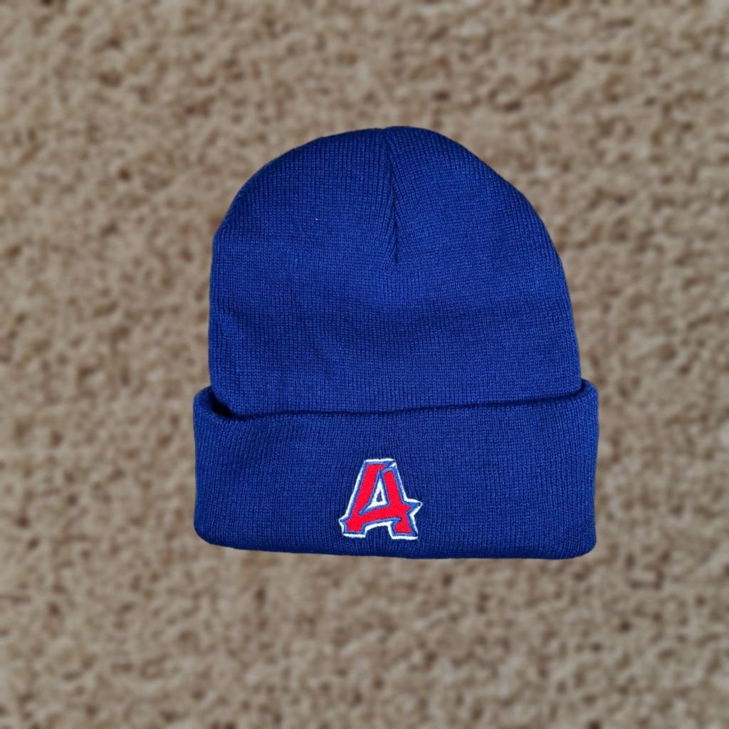 Port & Company Port & Company Beanie Toque A Logo Adult One Size Blue Knit Embroidered Acrylic Size ONE SIZE - 1 Thumbnail