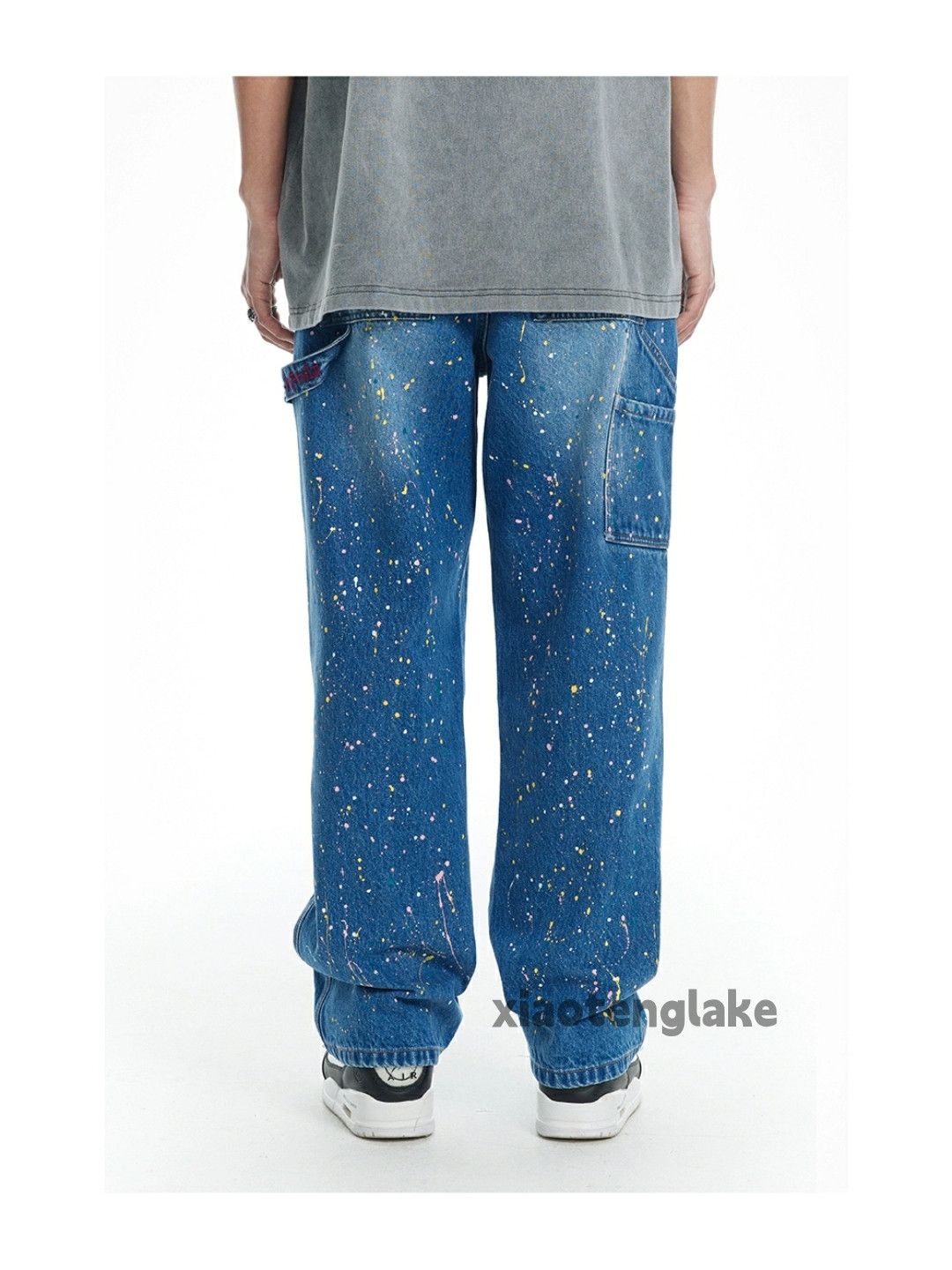 Jean × Vintage washed faded loose baggy paint carpenter cargo pants Size US 34 / EU 50 - 5 Thumbnail